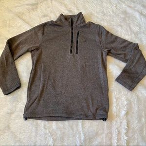 Timberland NWOT  1/4 zip marled gray brown fleece size Small never worn